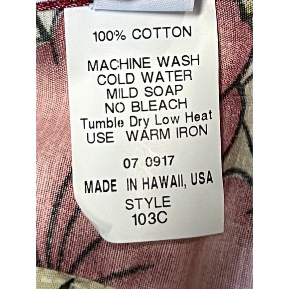 RJC Hawaii Aloha Floral Hawaiian Shirt Large Short Sleeve Hibiscus Floral EUC - Picture 8 of 8